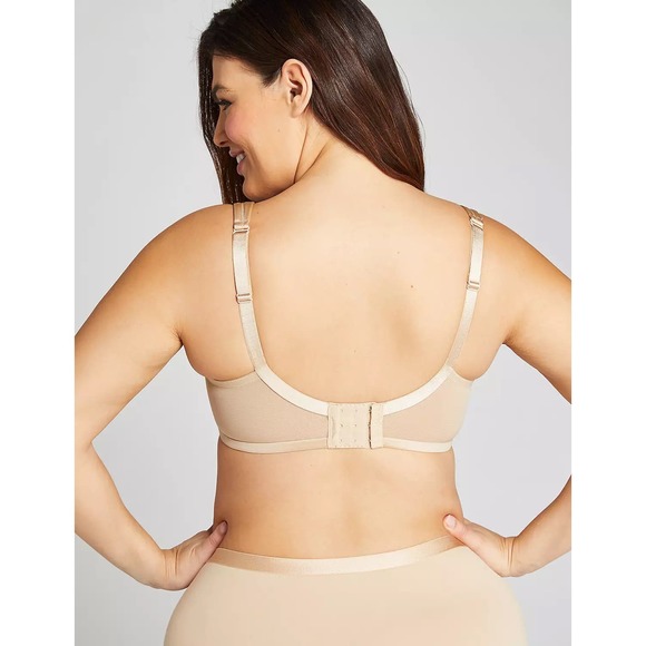 Cacique Smooth Lightly Lined Full Coverage Bra in Cafe Size 40D Nude T-Shirt Bra - Picture 3 of 16